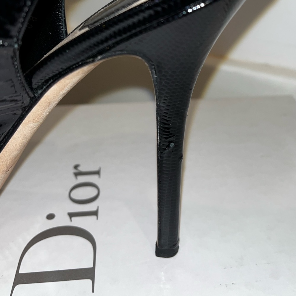 Dior Black Leather Heels. Size 9/40 - Picture 5 of 5